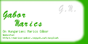gabor marics business card
