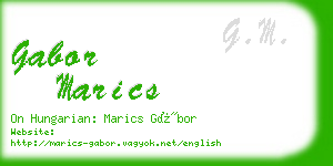 gabor marics business card